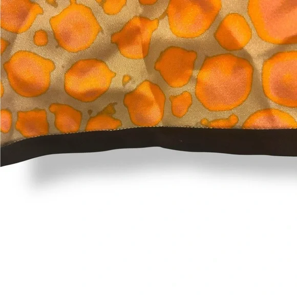 Fendi Tunic Dress Size 40 US 6 Orange Gold Abstract Silk Mod Style Made in Italy - Picture 10 of 16